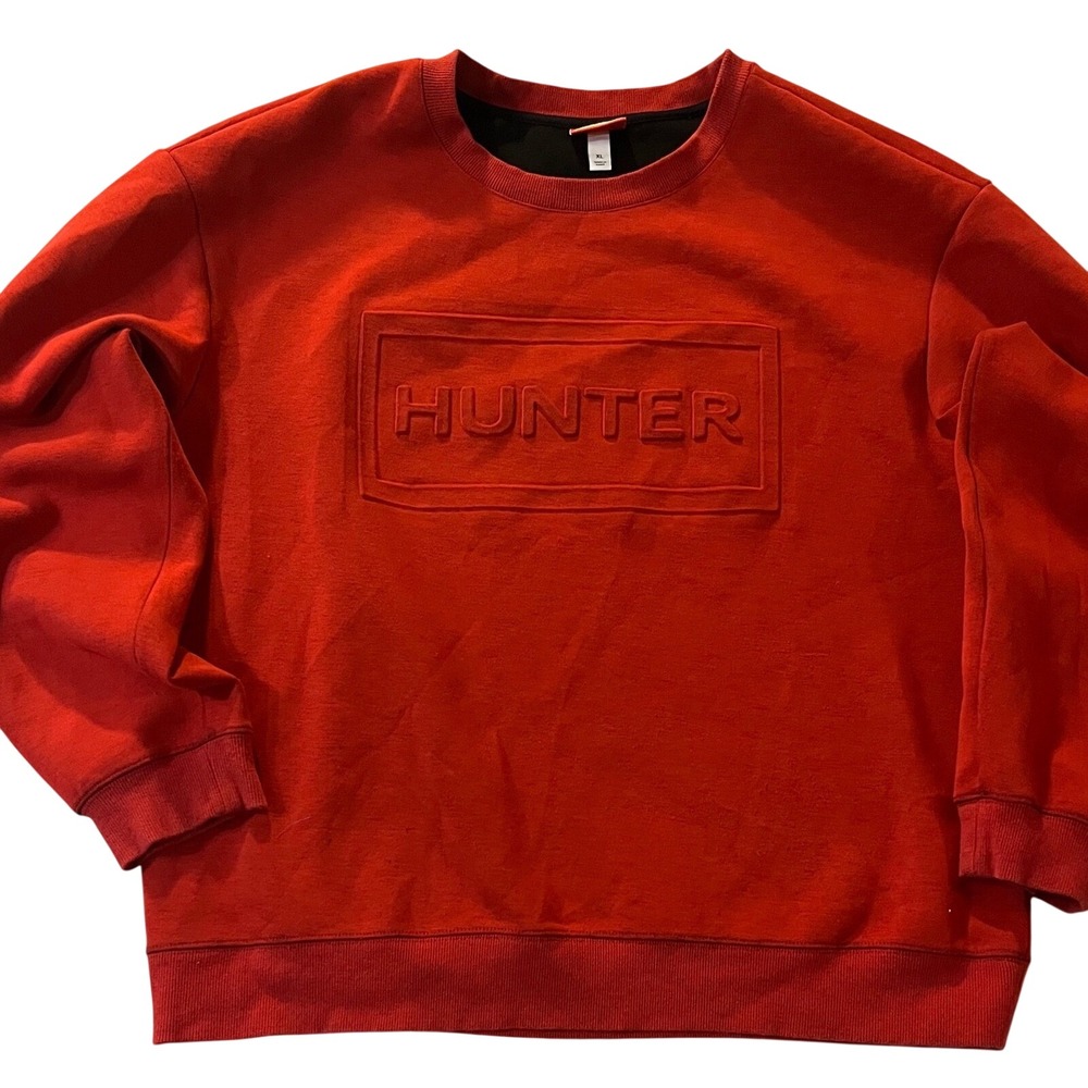 Hunter x Target Mens Red Embossed Logo Crewneck Sweatshirt XL